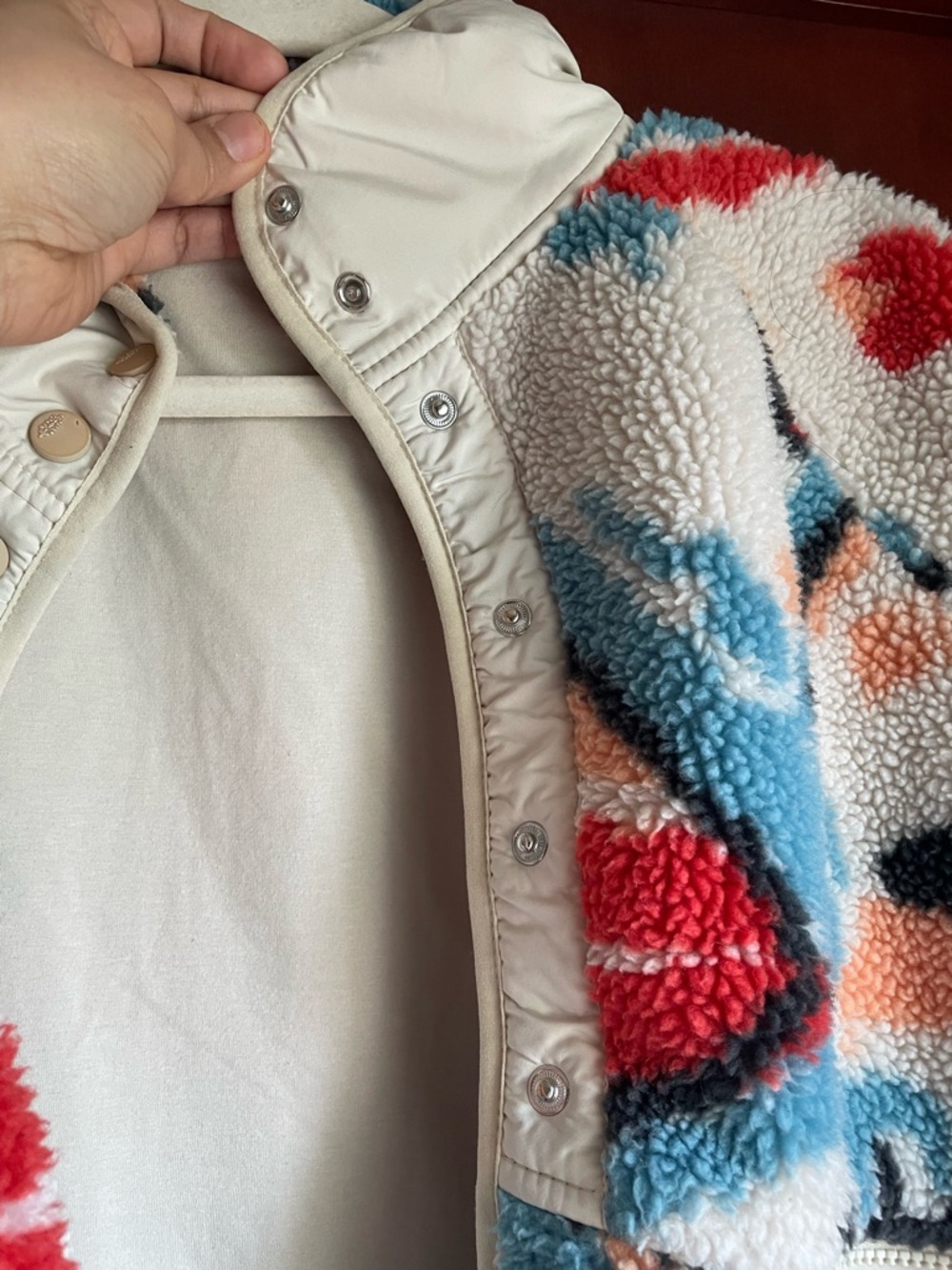 Free People Movement Hit the Slopes Rocky Ridge Printed Fleece Jacket Small - Picture 15 of 17